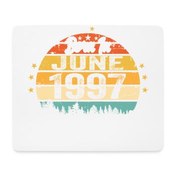 Born in June 1997 Birthday Gift June 1997 - Mousepad (Querformat) - Weiß - Vorne