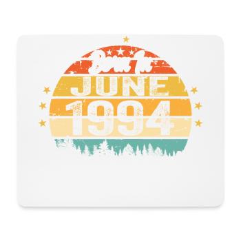Born in June 1994 Birthday Gift June 1994 - Mousepad (Querformat) - Weiß - Vorne