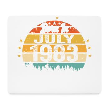 1983 Juli - Jahre Großartigkeit seit Juli 1983 - Mousepad (Querformat) - Weiß - Vorne