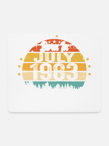 1983 Juli - Jahre Großartigkeit seit Juli 1983 - Mousepad (Querformat) - Weiß