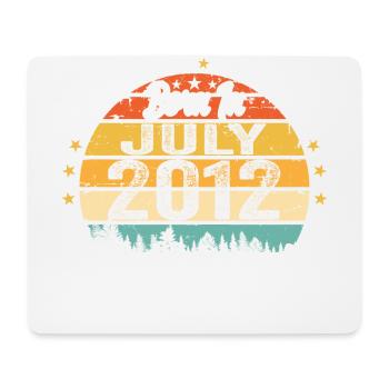 2012 Juli - Jahre Großartigkeit seit Juli 2012 - Mousepad (Querformat) - Weiß - Vorne