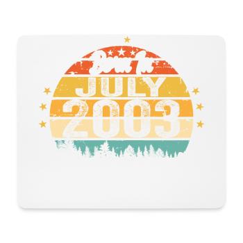 2003 Juli - Jahre Großartigkeit seit Juli 2003 - Mousepad (Querformat) - Weiß - Vorne