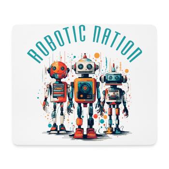 robotic nation 2 - Mouse Pad (horizontal) - white - Front