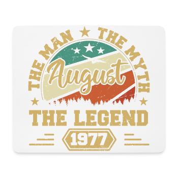 Legendär seit August 1977 Vintage 1977 August - Mousepad (Querformat) - Weiß - Vorne