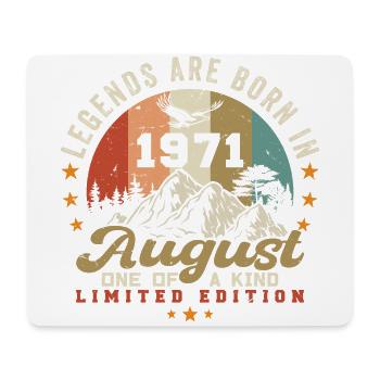 Legenden wurden im August 1971 geboren 1971 August - Mousepad (Querformat) - Weiß - Vorne