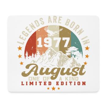 Legenden wurden im August 1977 geboren 1977 August - Mousepad (Querformat) - Weiß - Vorne