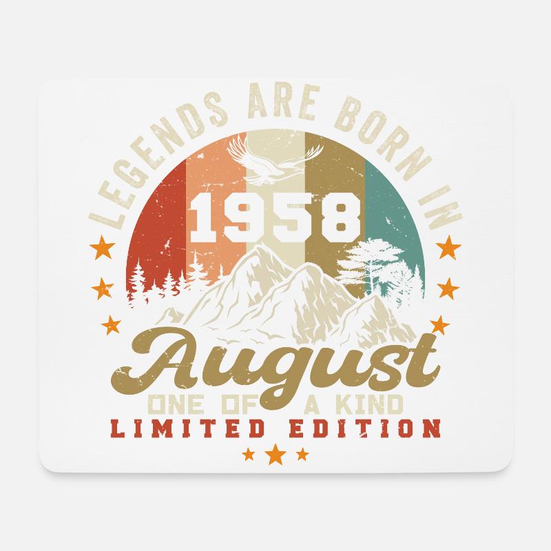 Legenden wurden im August 1958 geboren 1958 August - Mousepad (Querformat) - Weiß