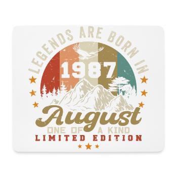 Legenden wurden im August 1987 geboren 1987 August - Mousepad (Querformat) - Weiß - Vorne