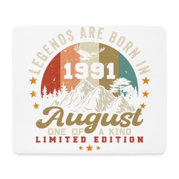 Les légendes sont nées en août 1991 août 1991 - Tapis de souris (format paysage) - blanc - Devant
