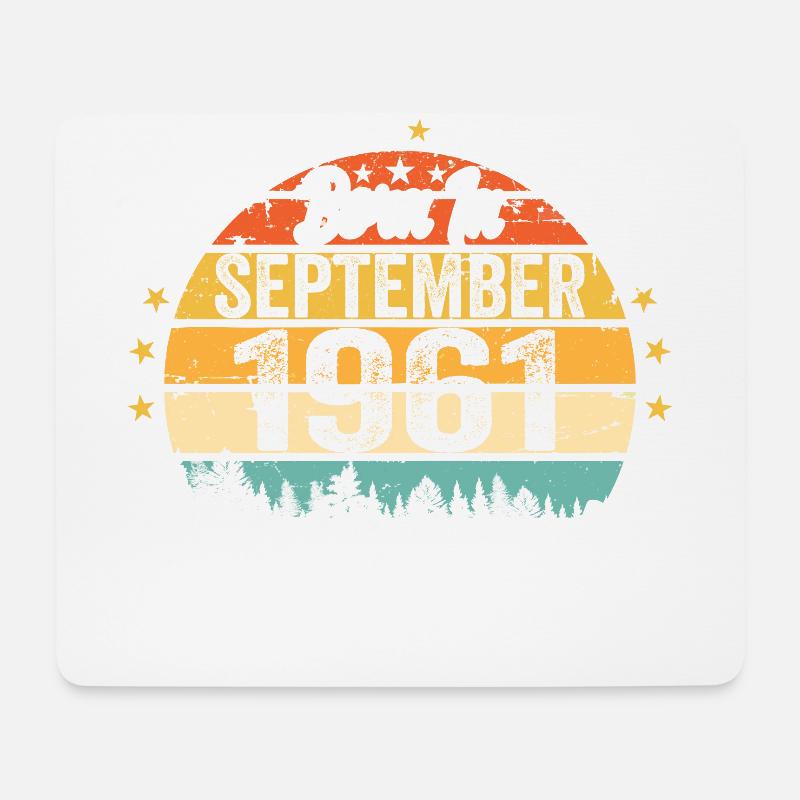 September 1961 Jubiläum 1961 September - Mousepad (Querformat) - Weiß