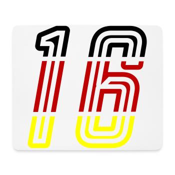 16 Symbole numérique Allemagne - Tapis de souris (format paysage) - blanc - Devant