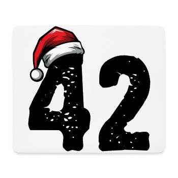 42 Numéro Noël - Tapis de souris (format paysage) - blanc - Devant