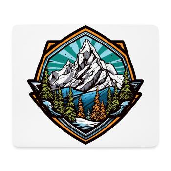 Berge Wandern Symbol - Mousepad (Querformat) - Weiß - Vorne
