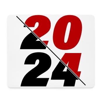2024 Jahr - Mousepad (Querformat) - Weiß - Vorne