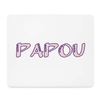 PAPOU. PAPA. FÊTE DES PÈRES. BONNE FÊTE PAPA - Tapis de souris (format paysage) - blanc - Devant