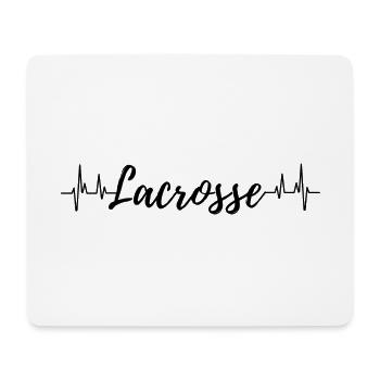 Lacrosse heartbeat - Mouse Pad (horizontal) - white - Front