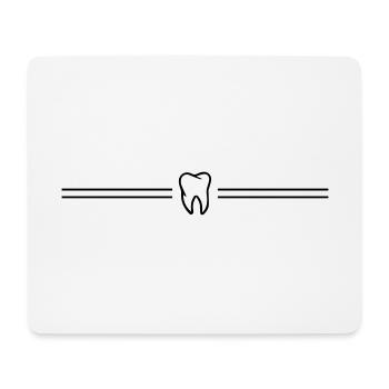 tooth icon dash - Mouse Pad (horizontal) - white - Front