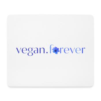 Vegan forever blue flower - Tapis de souris (format paysage) - blanc - Devant