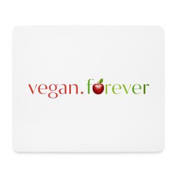 Vegan forever apple - Tapis de souris (format paysage) - blanc - Devant