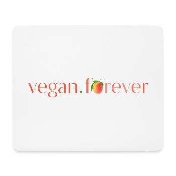 Vegane Aprikose für immer - Mousepad (Querformat) - Weiß - Vorne