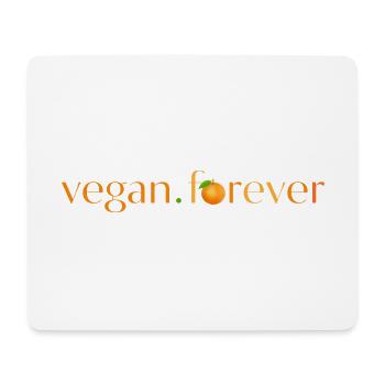 Vegan forever orange fruit - Mouse Pad (horizontal) - white - Front