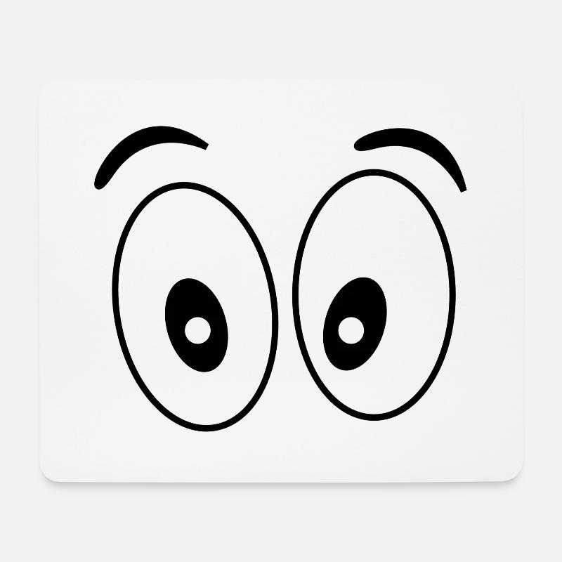 Augen Comic Augen cool witzig - Mousepad (Querformat) - Weiß
