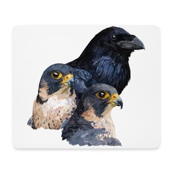 Raven and Falcons - Mouse Pad (horizontal) - white - Front