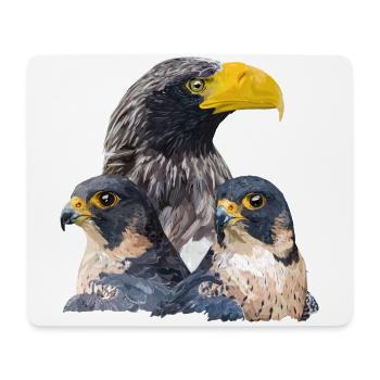 Giant Pigargo and Peregrine Falcon - Mouse Pad (horizontal) - white - Front