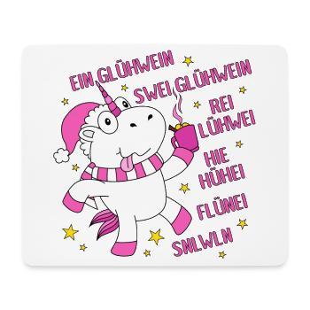 Glühweinhorn Weihnachtsmarkt Coole Lustige Sprüche - Mousepad (Querformat) - Weiß - Vorne
