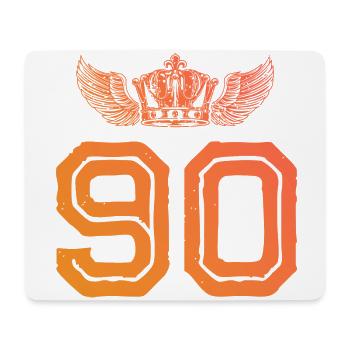 90 Number crown - Mouse Pad (horizontal) - white - Front