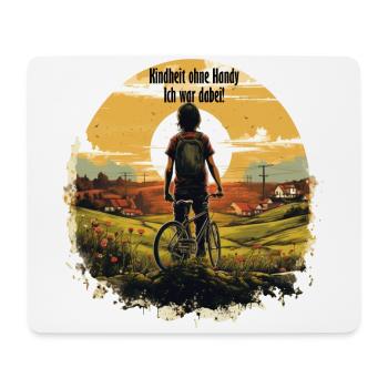 Kindheit ohne Handy ich war dabei 90er Jugend - Mousepad (Querformat) - Weiß - Vorne