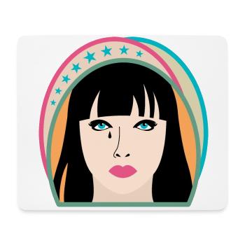 Einsame Frau im Fenster - Mousepad (Querformat) - Weiß - Vorne