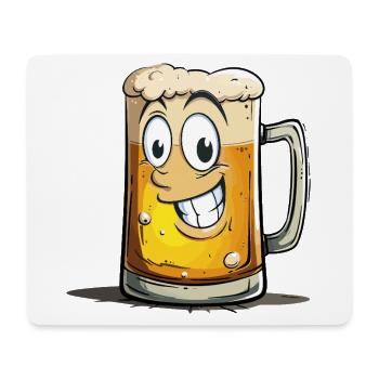 Bière Drôle Chope de bière Rire Boire de l’alcool Humour - Tapis de souris (format paysage) - blanc - Devant