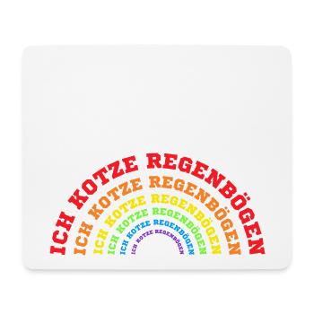 Ich kotze Regenbögen Bürosprüche Geschenk Kollegin - Mousepad (Querformat) - Weiß - Vorne