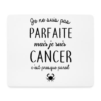 Je ne suis pas parfaite mais je suis cancer - Tapis de souris (format paysage) - blanc - Devant