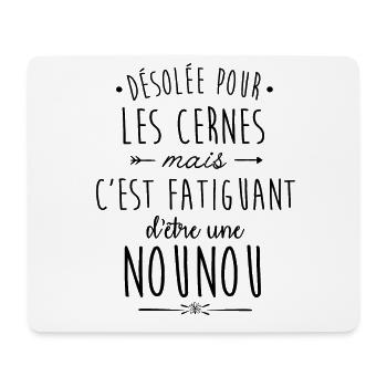 C'est fatiguant d'être une nounou - Tapis de souris (format paysage) - blanc - Devant