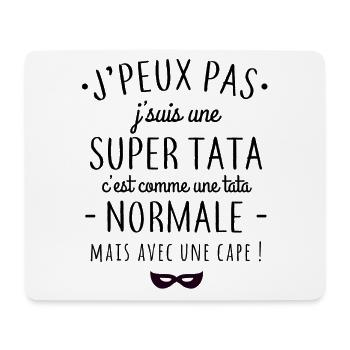 Super tata - Tapis de souris (format paysage) - blanc - Devant