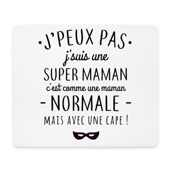 Super maman - Tapis de souris (format paysage) - blanc - Devant