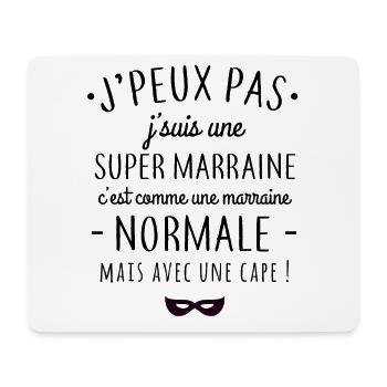 Super marraine - Tapis de souris (format paysage) - blanc - Devant