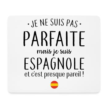 Je suis Espagnole - Tapis de souris (format paysage) - blanc - Devant