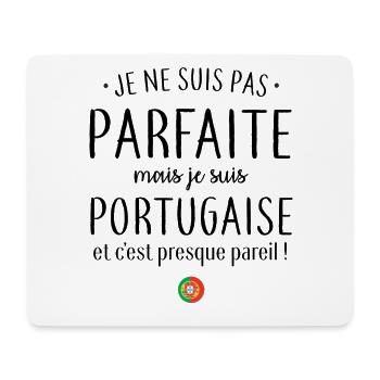 Je suis Portugaise - Tapis de souris (format paysage) - blanc - Devant