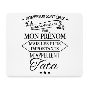 Prénom / Tata - Tapis de souris (format paysage) - blanc - Devant