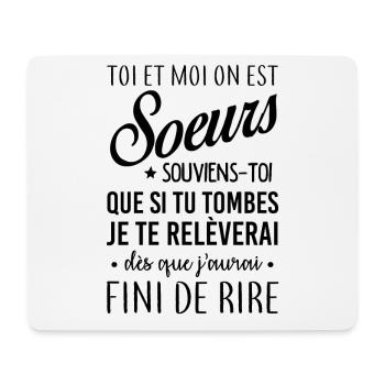 On est soeurs - Tapis de souris (format paysage) - blanc - Devant