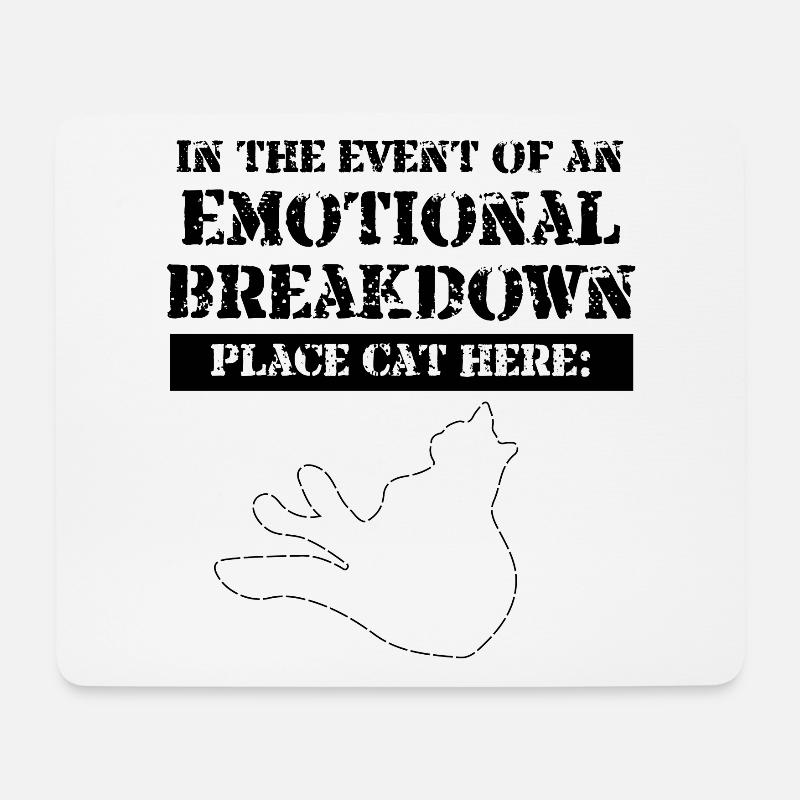 Cat Cat Lady Cat amoureux des ventilateurs - Tapis de souris (format paysage) - blanc