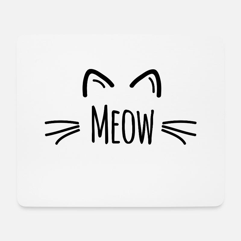 Katze Katzendame Katzenfreund - Mousepad (Querformat) - Weiß