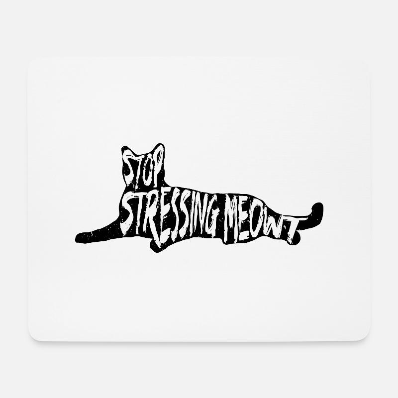 Katze Kätzchen Katzendame - Mousepad (Querformat) - Weiß