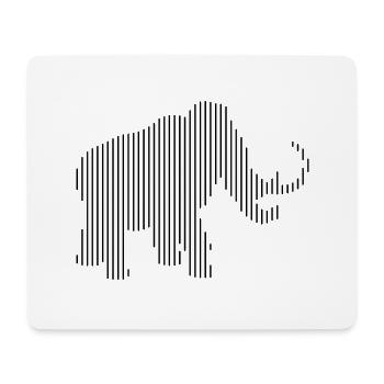 Mammut - Mousepad (Querformat) - Weiß - Vorne
