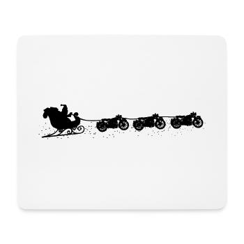 Motorrad Motorradfahrer Biker Weihnachten - Mousepad (Querformat) - Weiß - Vorne