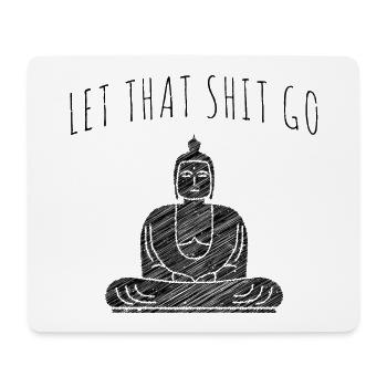 Yoga Bouddha - Tapis de souris (format paysage) - blanc - Devant