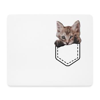 Chats, chat, dame, chat, amoureux, chat, figure - Tapis de souris (format paysage) - blanc - Devant